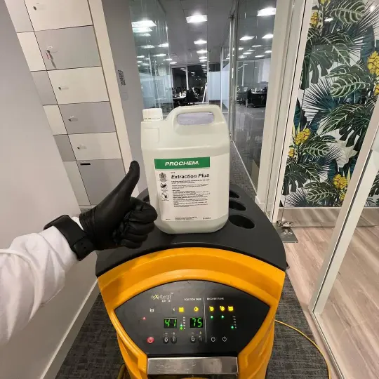 MvM Cleaning technician using a powerful machine