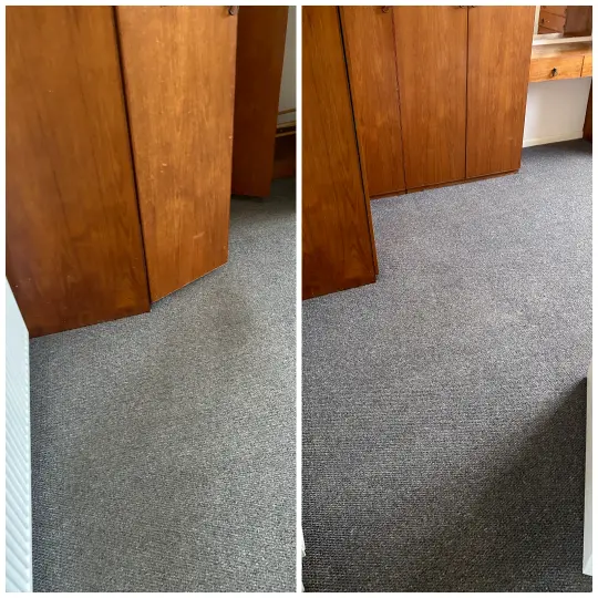Jet-washed driveway before and after
